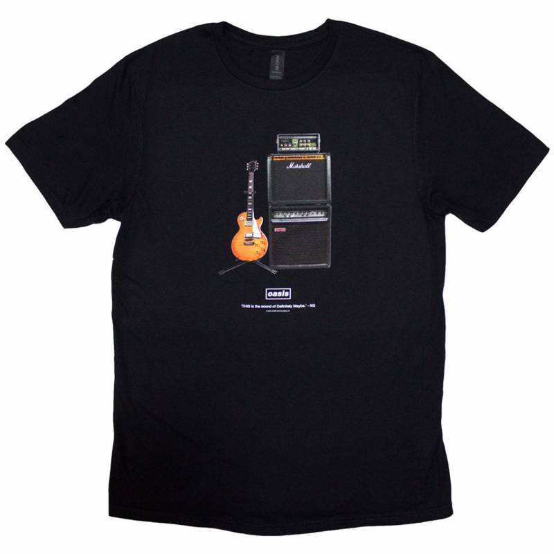 【予約商品】OASIS バンドTシャツ ユニセックス: Definitely Maybe Guitar (Black)