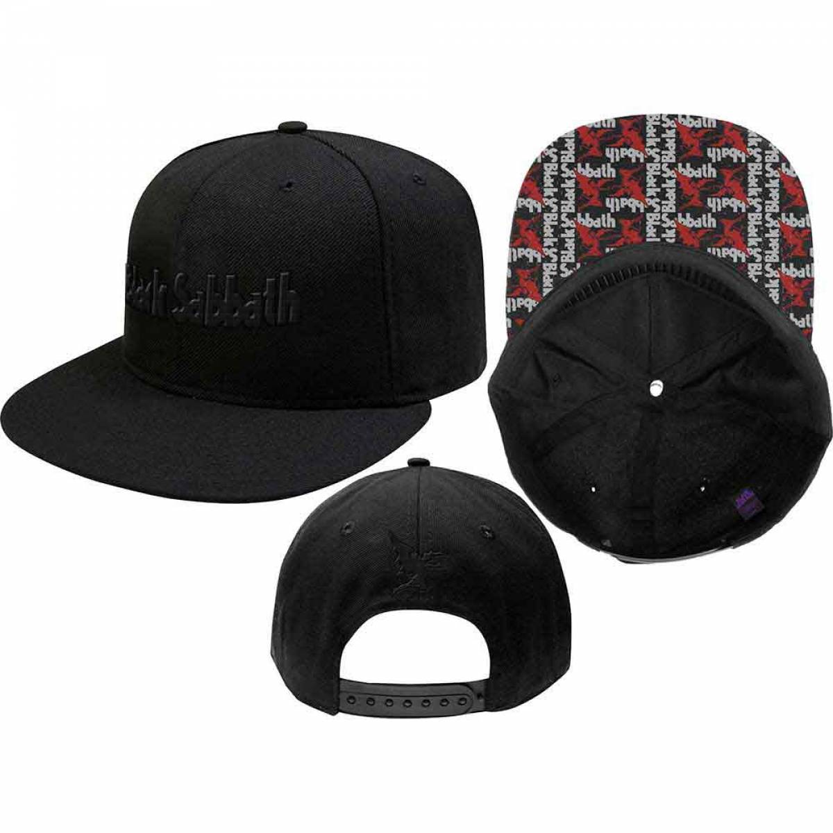 【予約商品】BLACK SABBATH Unisex Snapback Cap: Logo & Demon - BLACK