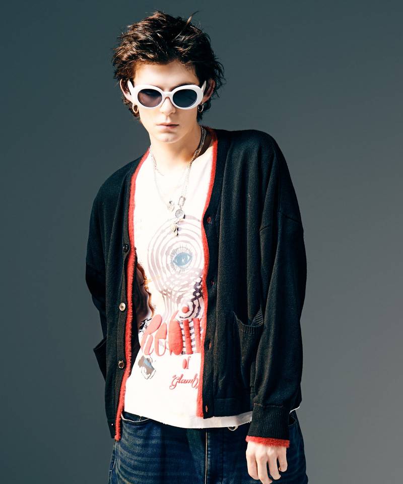 【予約商品】glamb(グラム)Layered Cardigan / レイヤードカーディガン - Black