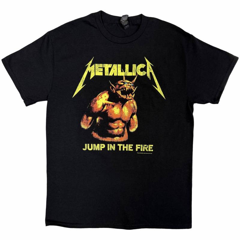 【予約商品】METALLICA バンドTシャツ ユニセックス: Jump In The Fire Vintage (Black)