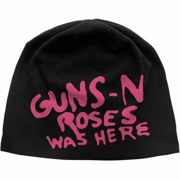 【予約商品】GUNS N' ROSES Unisex Beanie Hat: Was Here JD Print (Black) - BLACK