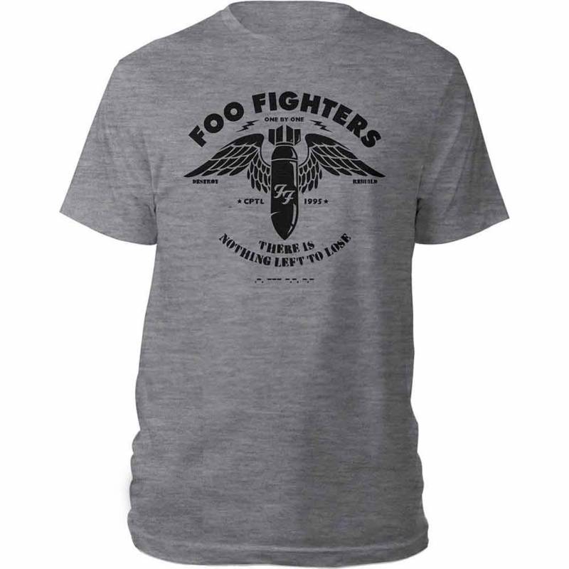 【予約商品】FOO FIGHTERS バンドTシャツ ユニセックス: Stencil (Grey)