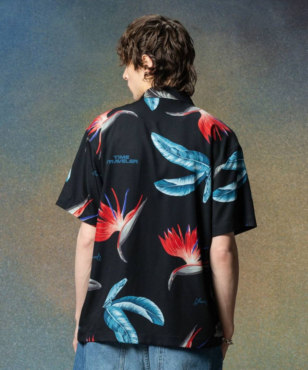 glamb(グラム)GB0225/TG04 : TIME TRAVELER Reversible Shirt - Black