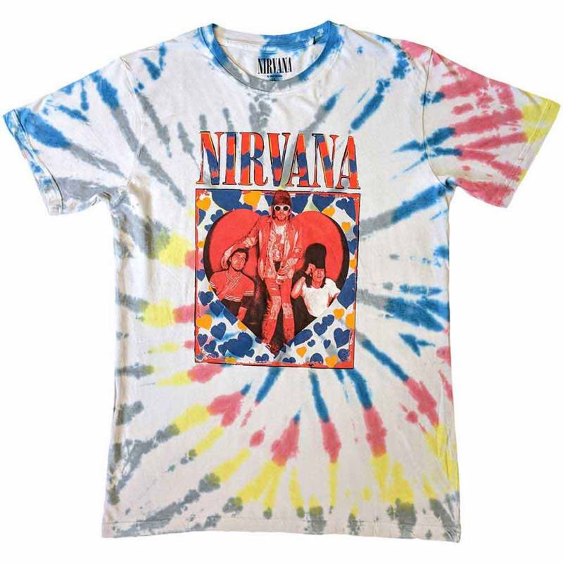 【予約商品】NIRVANA バンドTシャツ ユニセックス: Heart (White) (Wash Collection)