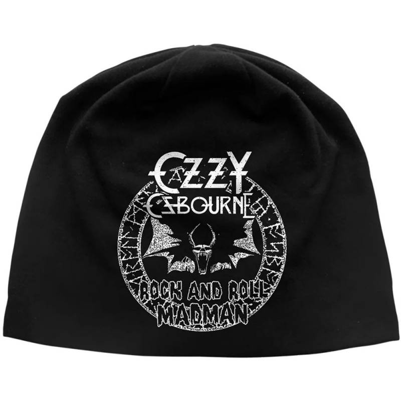 【予約商品】OZZY OSBOURNE Unisex Beanie Hat: Rock N Roll Madman JD Print (Black)