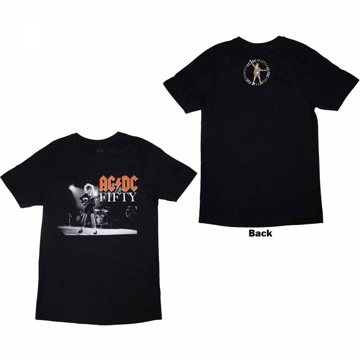 【予約商品】AC/DC ユニセックスTシャツ: On Stage Fifty (Back Print)