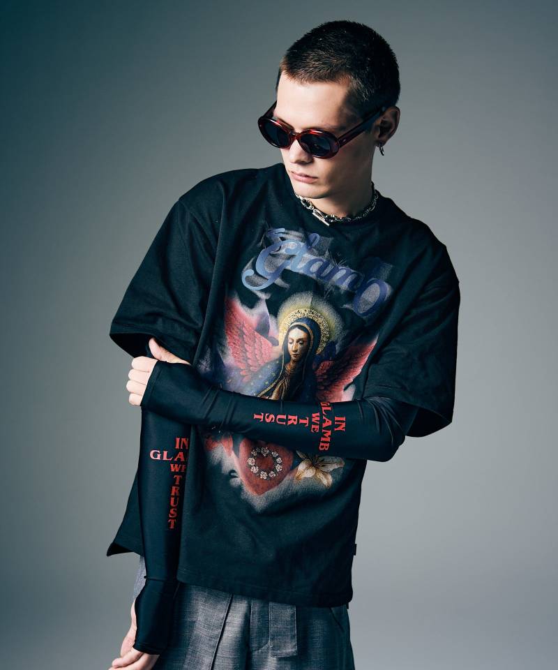 【予約商品】glamb(グラム) Grunge Mother T-Shirt / グランジマザーTシャツ - Black