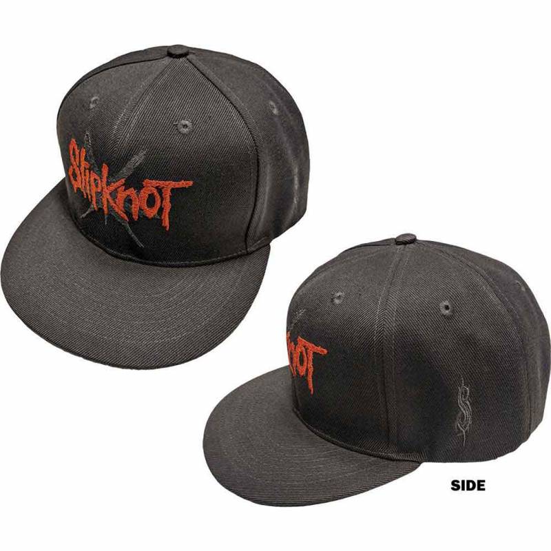 【予約商品】SLIPKNOT Unisex Snapback Cap: 9 Point Star (Charcoal Grey) (Side Print)