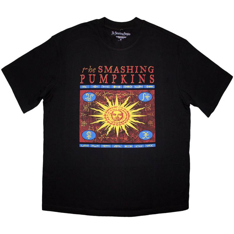【予約商品】THE SMASHING PUMPKINS Unisex Oversized Boxy バンドTシャツ: Sun Box (Black)
