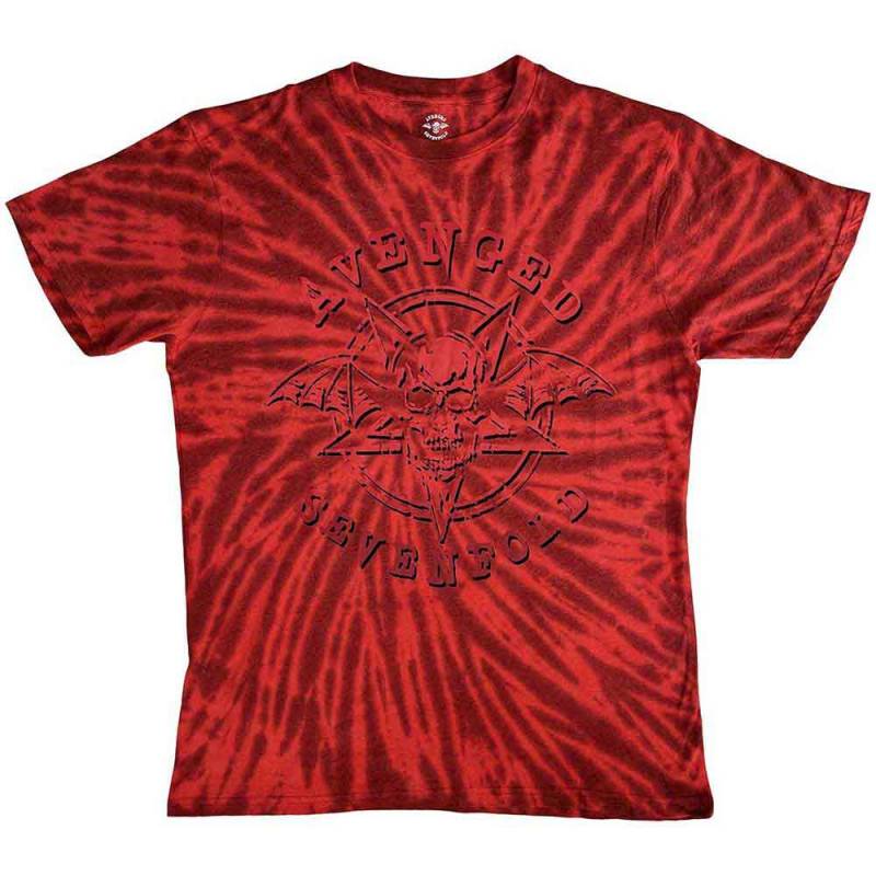 【予約商品】AVENGED SEVENFOLD バンドTシャツ ユニセックス: Pent Up (Red) (Wash Collection)