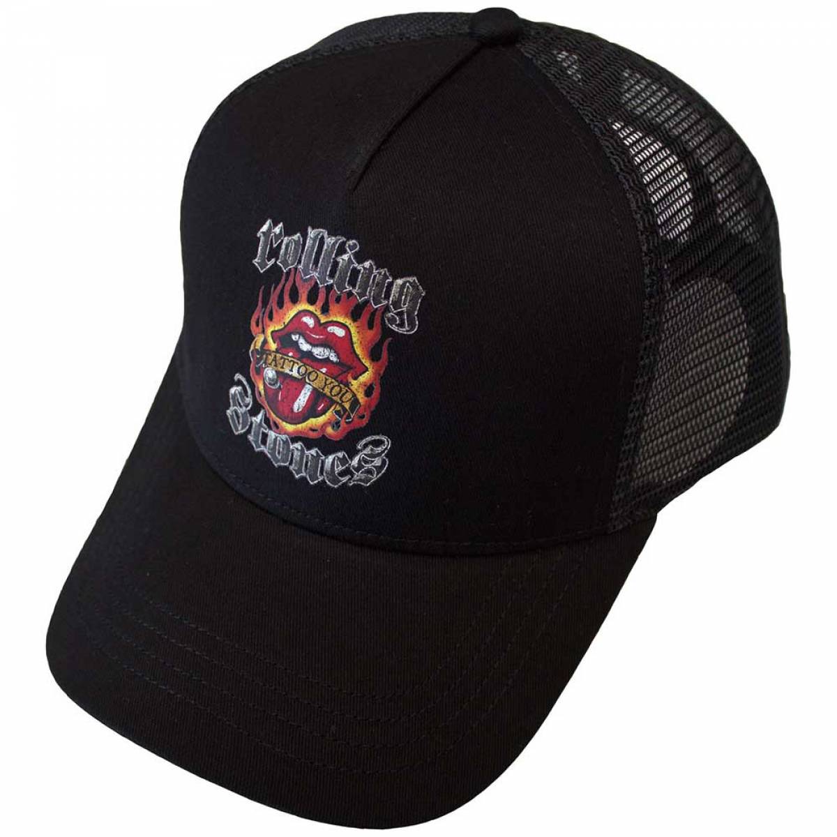 【予約商品】THE ROLLING STONES Unisex Mesh Back Cap: Tattoo You (Black) - BLACK