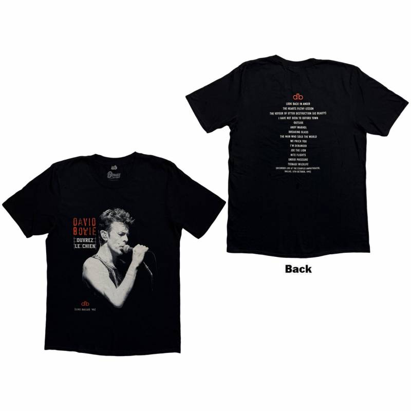 【予約商品】DAVID BOWIE バンドTシャツ ユニセックス: Dallas '95 (Black) (Back Print)