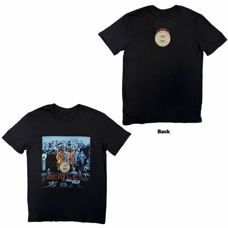 【予約商品】THE BEATLES バンドTシャツ ユニセックス: Sgt Pepper Blue (Black) (Back Print)