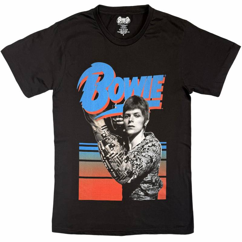 【予約商品】DAVID BOWIE バンドTシャツ ユニセックス: Retro Bowie (Black)
