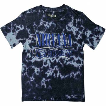 【予約商品】NIRVANA バンドTシャツ ユニセックス: Nevermind Wavy Logo (Purple) (Wash Collection) - PURPLE