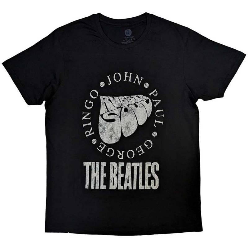 【予約商品】THE BEATLES バンドTシャツ ユニセックス: Rubber Soul Names (Black)