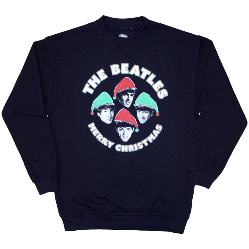 【予約商品】THE BEATLES Unisex Sweatshirt: Xmas Hats (Navy Blue)