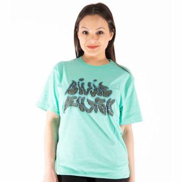 【予約商品】BILLIE EILISH バンドTシャツ ユニセックス: Neon Logo Billie (Back Print) - BLUE