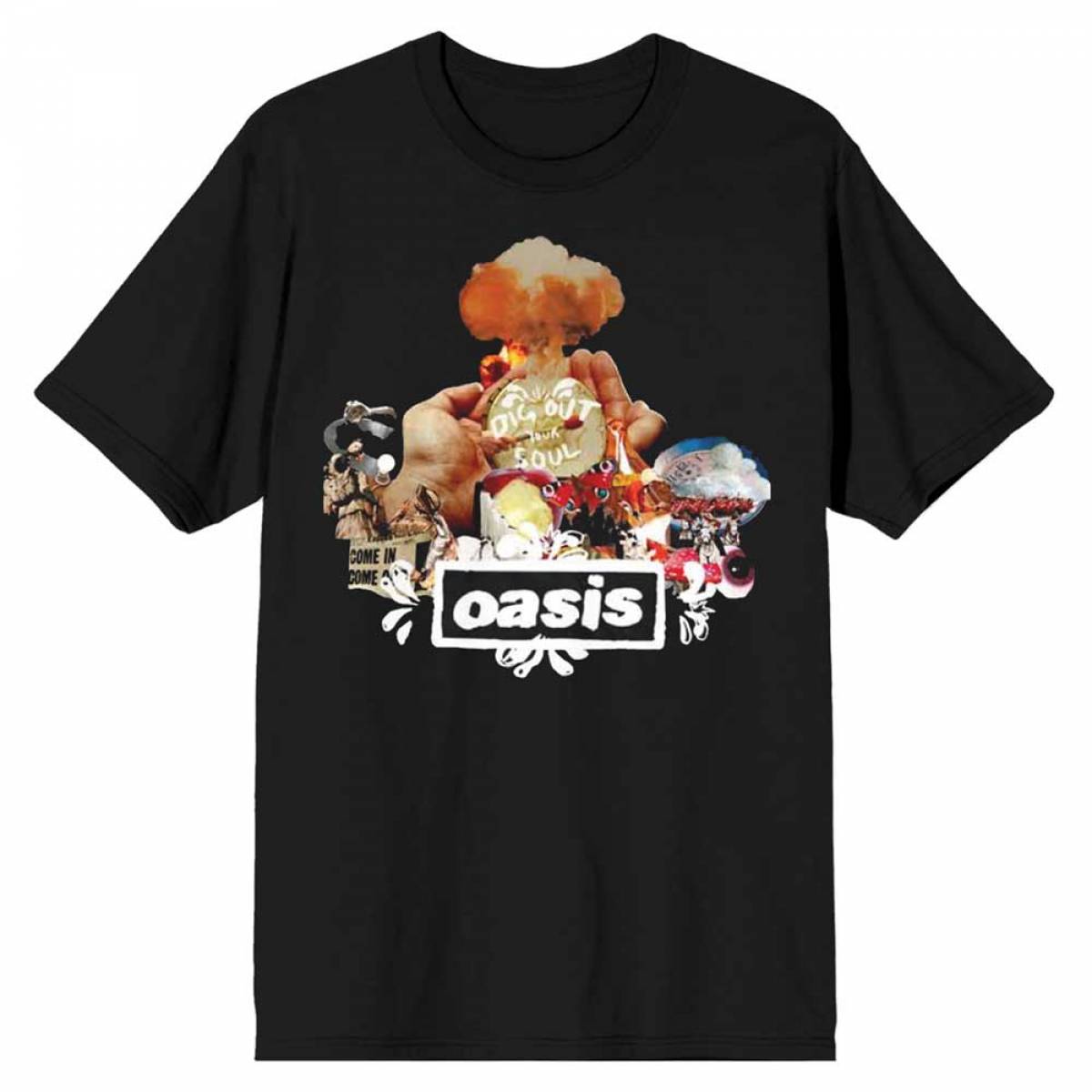 OASIS ユニセックスTシャツ: Atomic Collage / ロック OASIS ユニセックスTシャツ: Atomic Collage / ロック