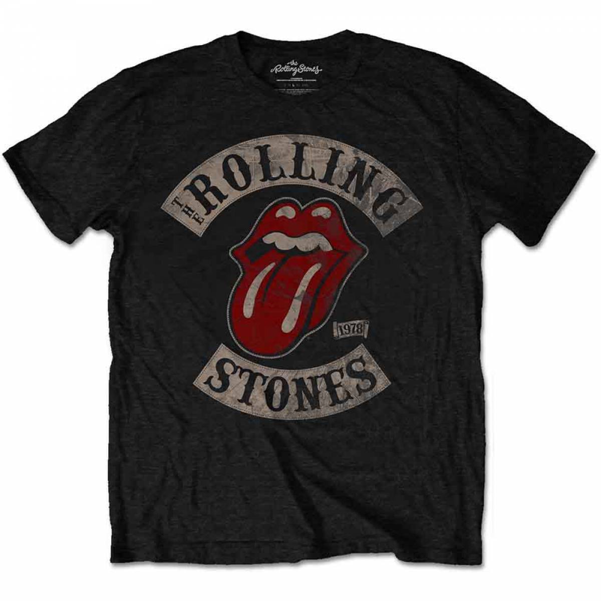 【予約商品】THE ROLLING STONES バンドTシャツ ユニセックス: Tour 1978 (Black) - BLACK