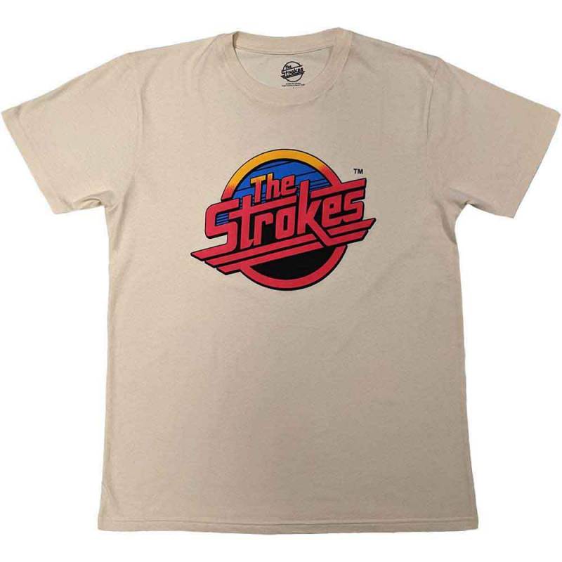 【予約商品】THE STROKES バンドTシャツ ユニセックス: Red Logo (Natural)