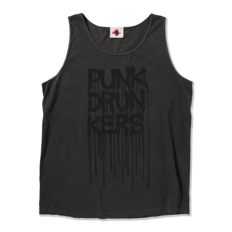 【予約商品】PUNK DRUNKERS (パンク・ドランカーズ) ダラダラロゴタンク - H.BLACK