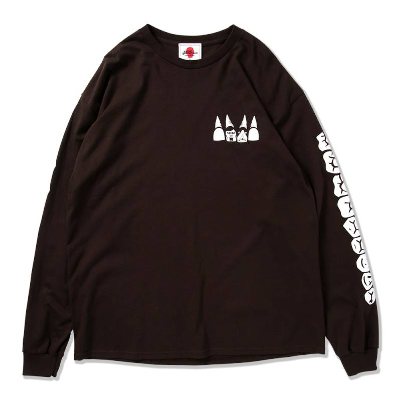 【予約商品】PUNK DRUNKERS (パンク・ドランカーズ) 歯列ロンTEE - D.BROWN