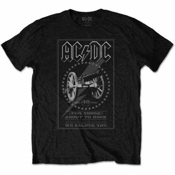 【予約商品】AC/DC ユニセックスTシャツ: FTATR 40th Monochrome (Back Print)
