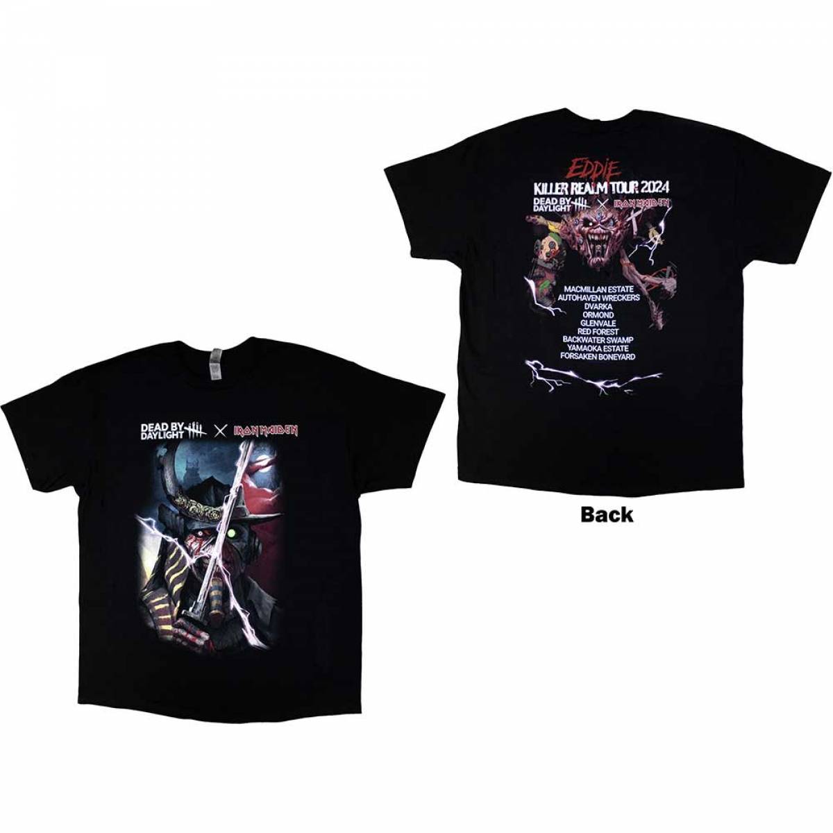【予約商品】IRON MAIDEN バンドTシャツ ユニセックス: Dead By Daylight Killer Realm (Back Print) - BLACK