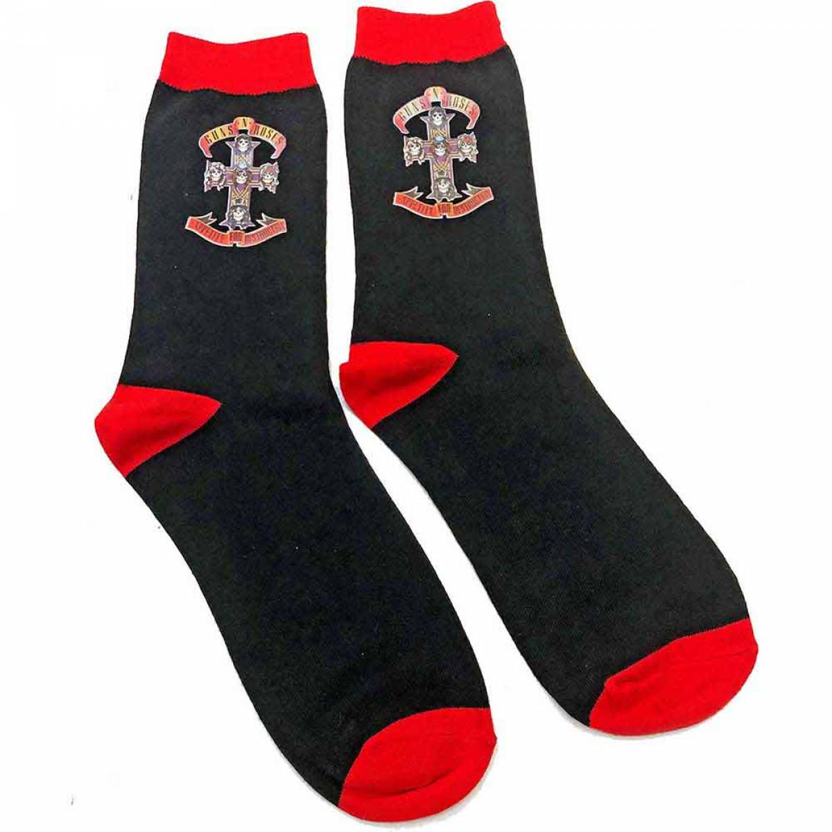 【予約商品】GUNS N' ROSES Unisex Ankle Socks: Appetite Cross (Black) (UK Size 7 - 11) - BLACK