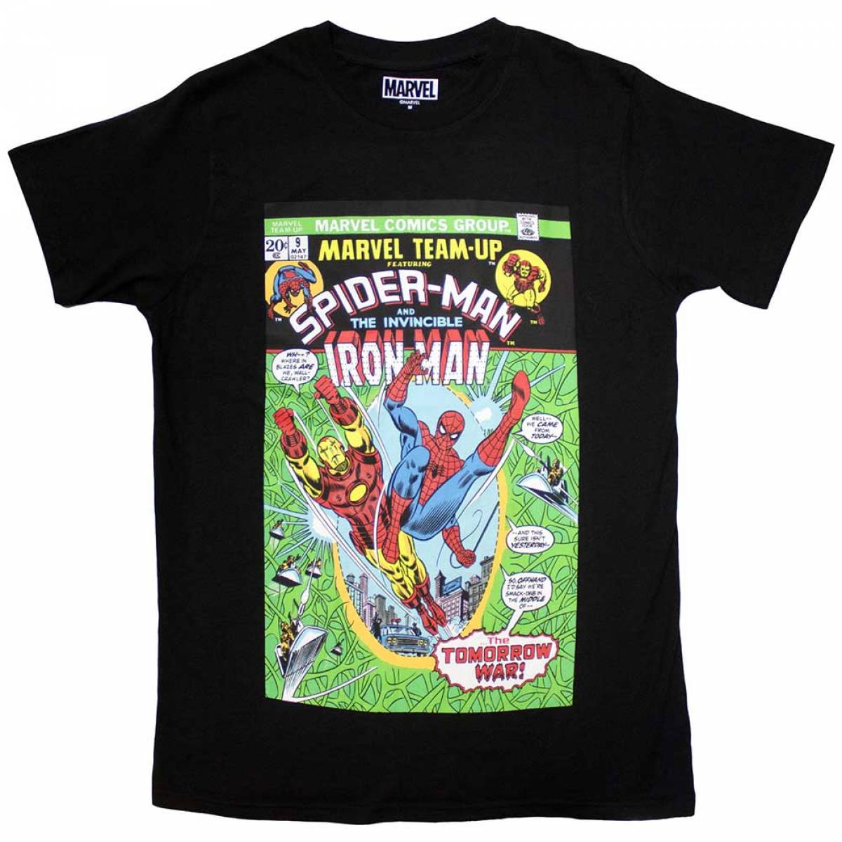 【予約商品】MARVEL COMICS ユニセックスTシャツ: Spiderman & Iron Man Comic Cover