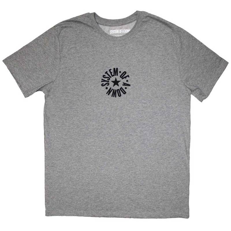 【予約商品】SYSTEM OF A DOWN バンドTシャツ ユニセックス: Mini Circle Logo (Grey)