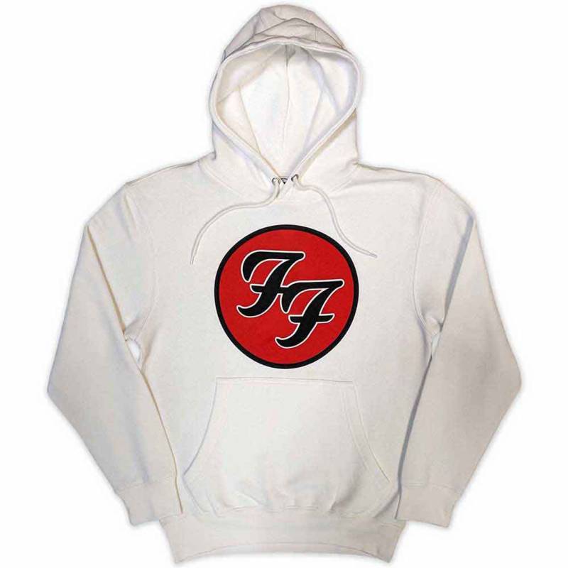 【予約商品】FOO FIGHTERS Unisex Pullover Hoodie: FF Logo (White)