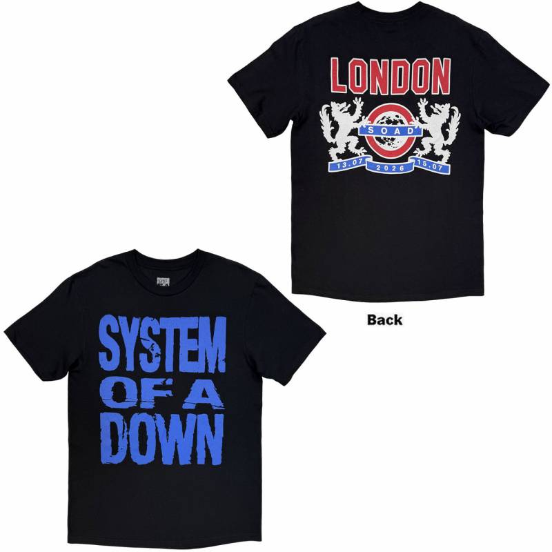 【予約商品】SYSTEM OF A DOWN バンドTシャツ ユニセックス: London Event Tour '26 (Black) (Back Print & Ex-Tour)