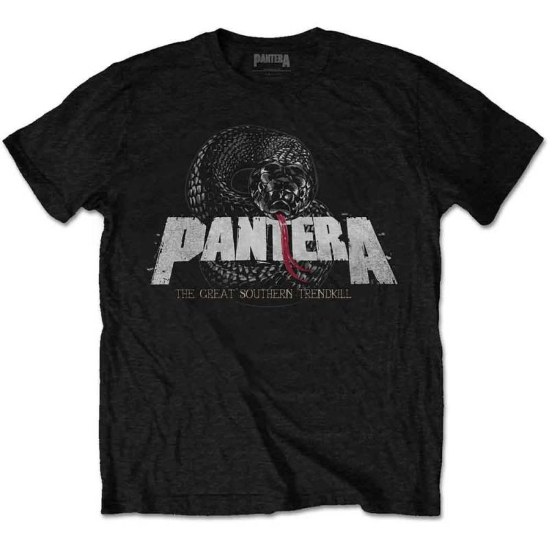 【予約商品】PANTERA バンドTシャツ ユニセックス: Snake Logo (Black)