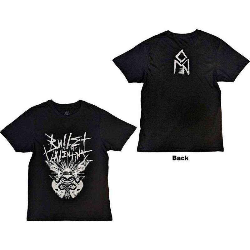 【予約商品】BULLET FOR MY VALENTINE バンドTシャツ ユニセックス: Omen (Black) (Back Print) - BLACK