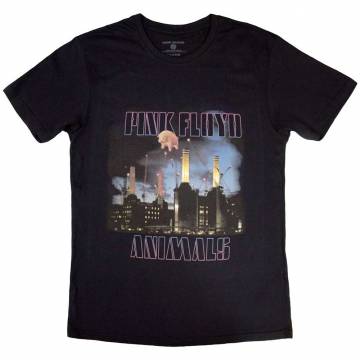 【予約商品】PINK FLOYD バンドTシャツ ユニセックス: Animals Contsruction (Black) - BLACK