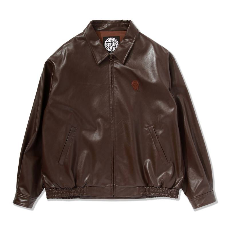 【予約商品】PUNK DRUNKERS (パンク・ドランカーズ) ギザロゴエンボスJKT - BROWN