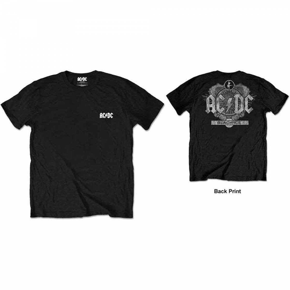 【予約商品】AC/DC ユニセックスTシャツ: Black Ice (Back Print/Retail Pack)