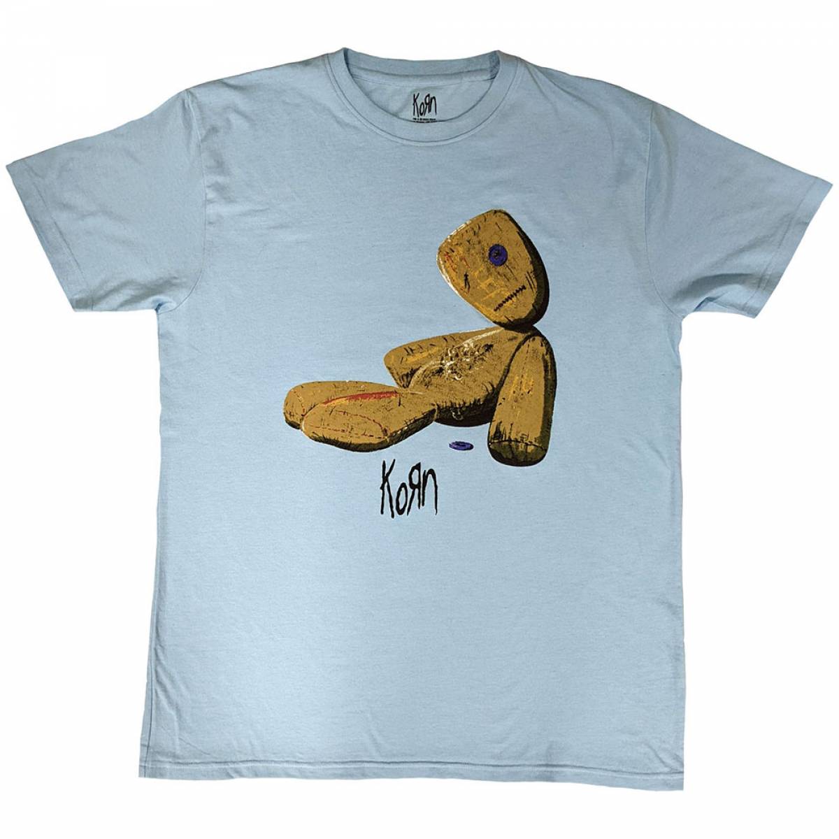 【予約商品】KORN バンドTシャツ ユニセックス: Issues Doll (Light Blue) - LIGHT BLUE