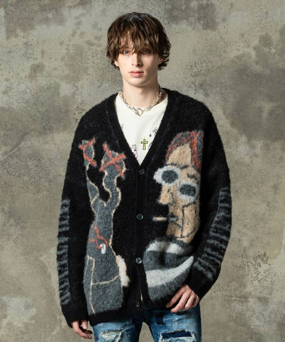 glamb(グラム)GB0125/KNT02 : Weeping Man Cardigan / ウィー glamb(グラム)GB0125/KNT02 : Weeping Man Cardigan / ウィー