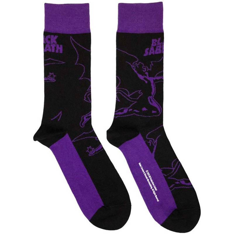 【予約商品】BLACK SABBATH Unisex Ankle Socks: Logo & Demon (Black) (UK Size 7 - 11)