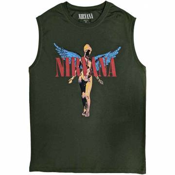 【予約商品】NIRVANA Unisex Tank バンドTシャツ: Angelic (Green) - GREEN