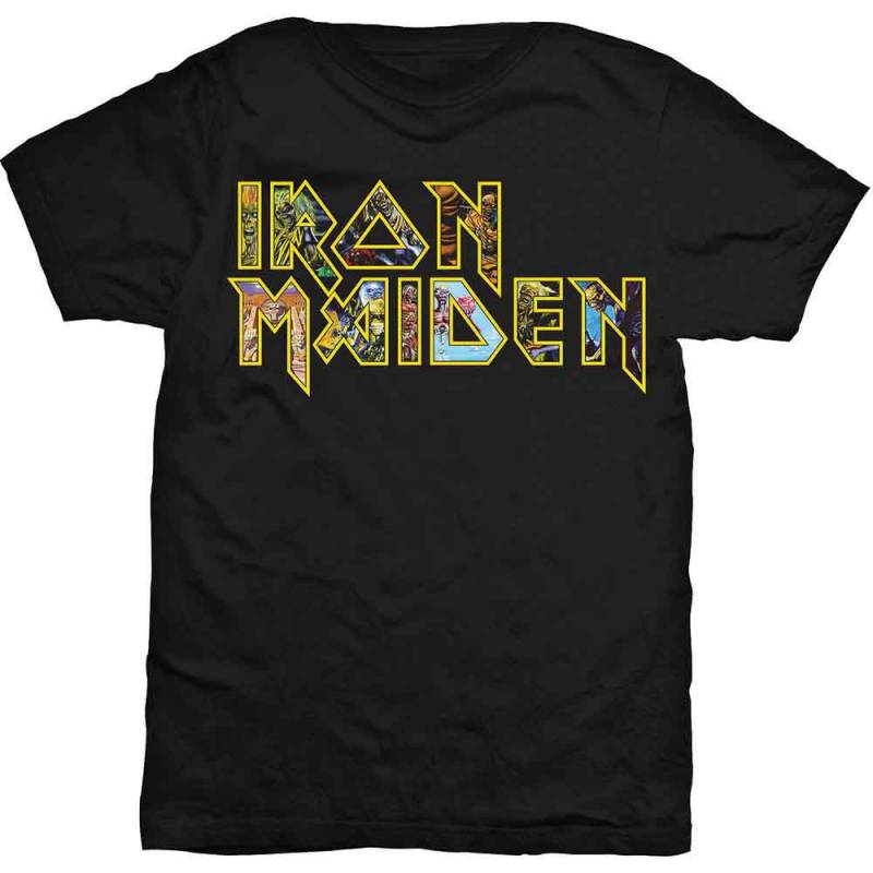 【予約商品】IRON MAIDEN バンドTシャツ ユニセックス: Eddie Logo (Black)