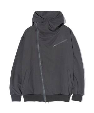 【予約商品】glamb(グラム) GB0424/CS21 : High Neck Riders Hoodie / ハイネックライダースフーディ - Charcoal