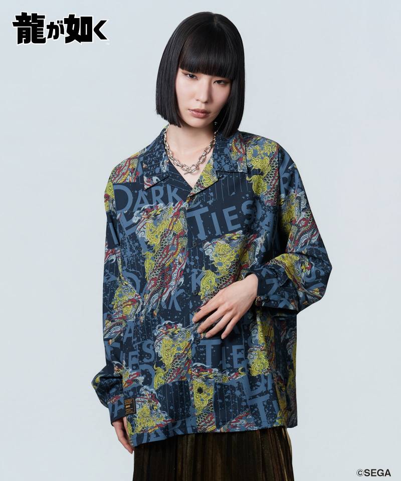 【予約商品】龍が如く×glamb(グラム)Yoshitaka Mine Shirt - Black×Yellow