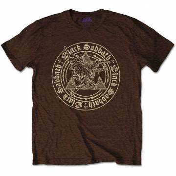 【予約商品】BLACK SABBATH バンドTシャツ ユニセックス: Henry Pyramid Emblem - CHOCOLATE BROWN