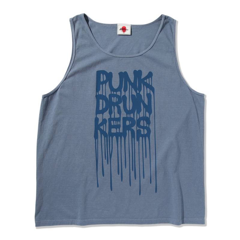 【予約商品】PUNK DRUNKERS (パンク・ドランカーズ) ダラダラロゴタンク - H.BLUE