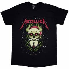【予約商品】METALLICA バンドTシャツ ユニセックス: Santa Horns (Black) - BLACK