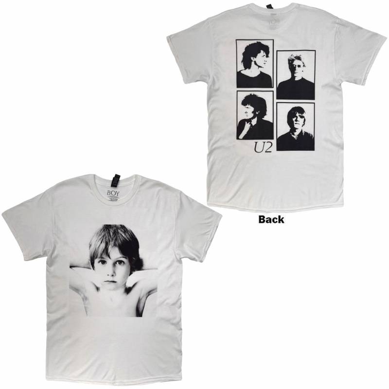 【予約商品】U2 バンドTシャツ ユニセックス: Boy (White) (Back Print)